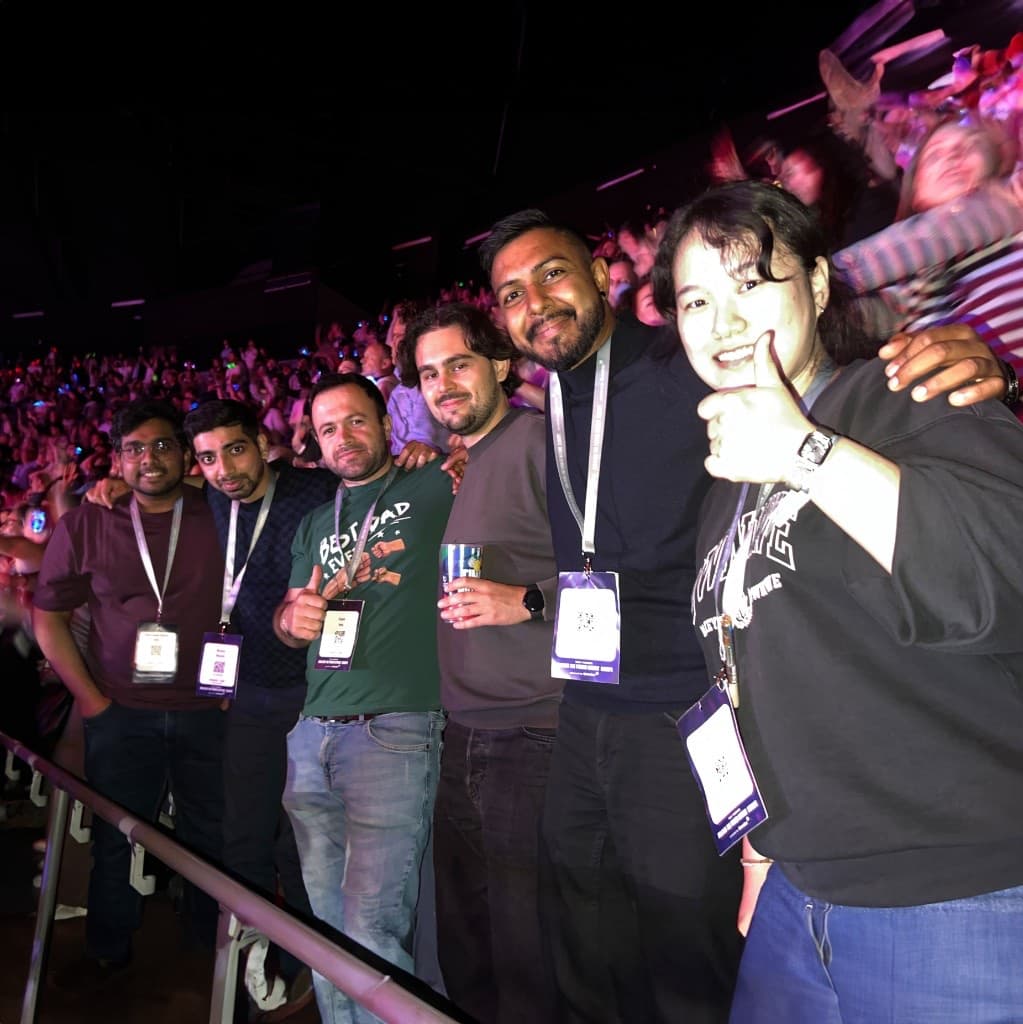 The crew at an event