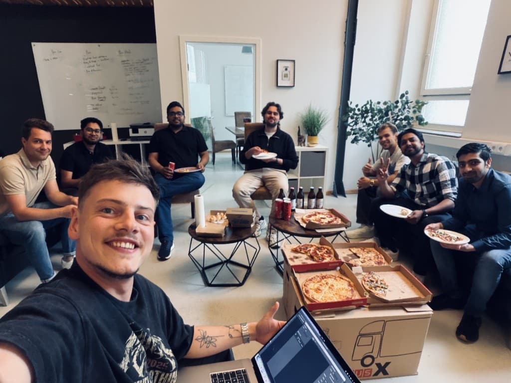 Shared meal at the office